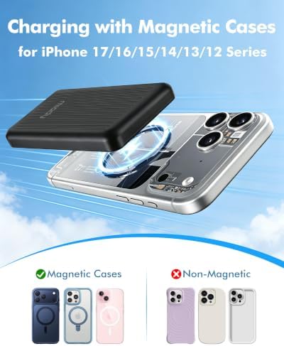 Miady Magnetic Portable Charger Power Bank for iPhone 5000mAh - 5