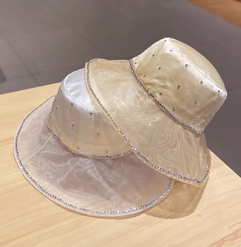 Sombrero tipo bucket de mujer con pedrería y brillo miniatura 4