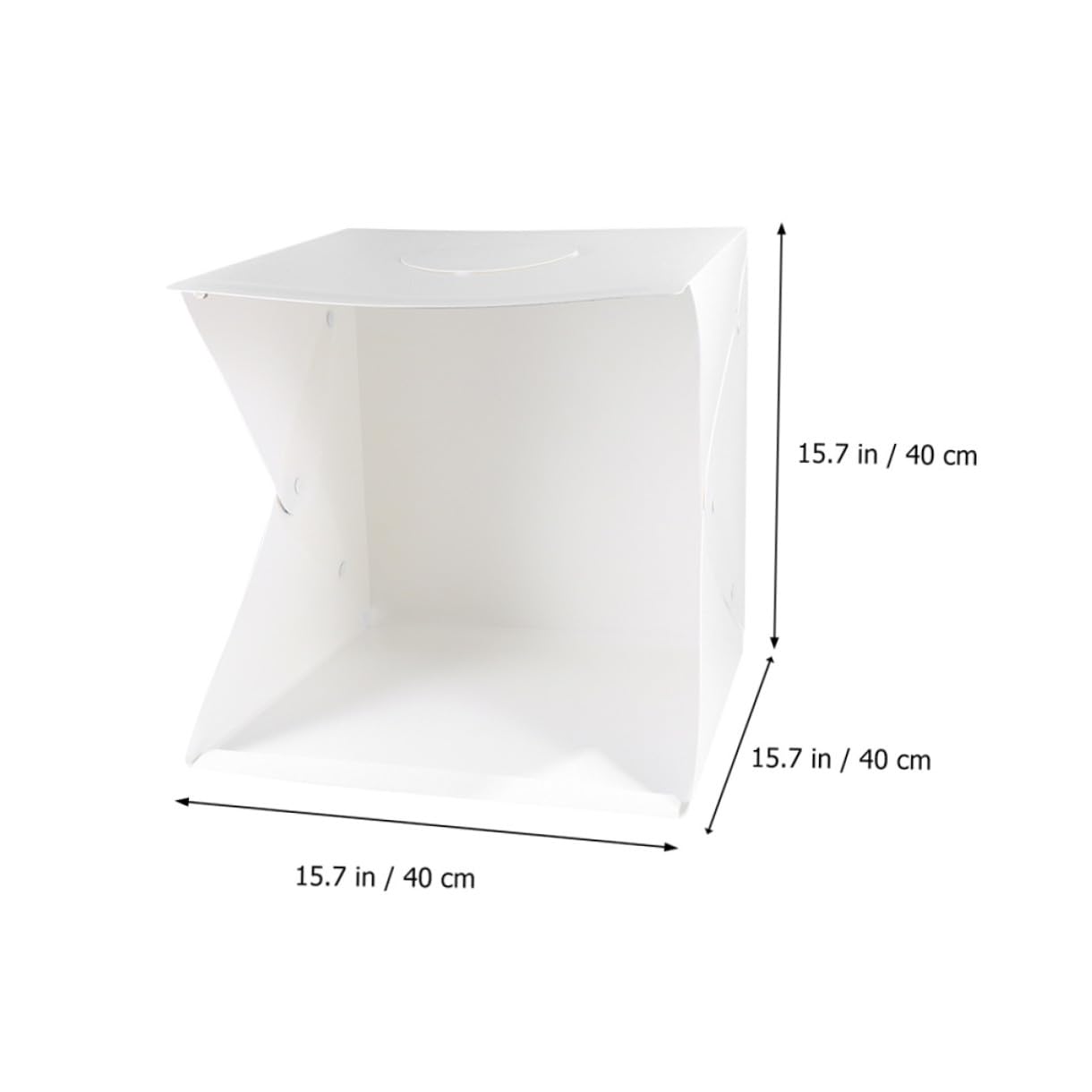 VALICLUD Mini Tente Photo 40cm Pliable Éclairage LED Réglable, Fond Blanc en Polyester et PVC, Anti-Reflets pour Photographie de Petits Objets et Jouets