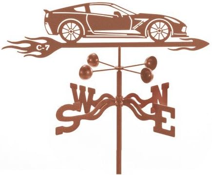 Veranda Corvette C7 Car Weathervane with Garden Mount