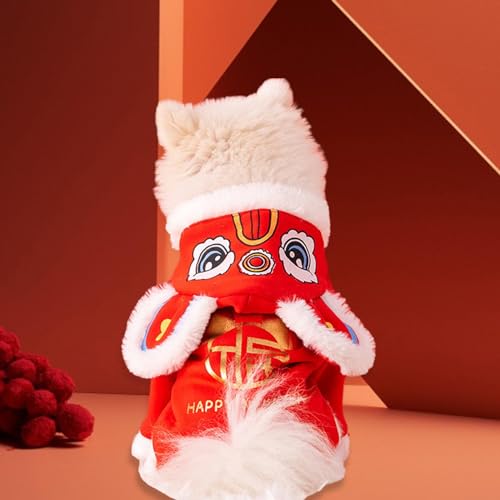 Disfraz de León Chino para Perro Talla M miniatura 4