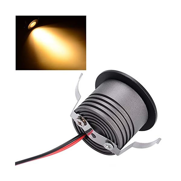 Elitlife Mini LED Einbaustrahler 10X 1W mit Trafo Stecksystem Einbauspot Deckenspots Einbauleuchten Einbaurahmen (Kaltweiß rund) [Energieklasse A+++] – Bild 4