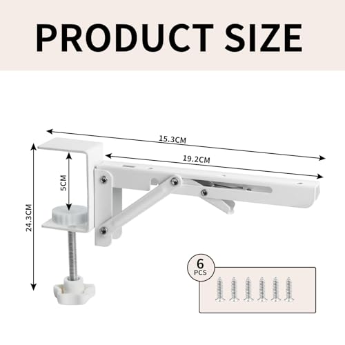 xiruiubao Bandeja Teclado Bajo Mesa,Bandeja Teclado con Tornillos,Soporte Teclado Ordenador Sin Perforar y Fácil de Fijar,Soporte Teclado Ajustable,Ergonómica Soporte Pc Bajo Mesa,8 Pulgadas,2 Piezas - imagen 2