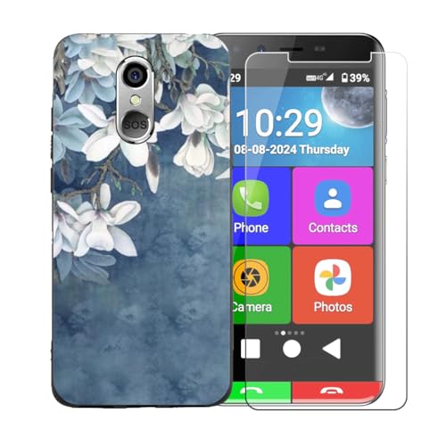 LCEHTOGYE �K�p Artfone Smart 500 +�����K���X�X�N���[���v���e�N�^�[�p�P�[�X�A�K�p Artfone Smart 500 (5,0")�ƌ݊����̂���u���b�N�\�t�gTPU�V���R���Q���P�[�X�ی�J�o�[ BST11