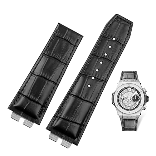 Bracelet montre cuir crocodile 27-19mm pour remplacer un bracelet usé