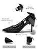Coutgo Womens Slingback High Heels Bow Closed Poin... #3