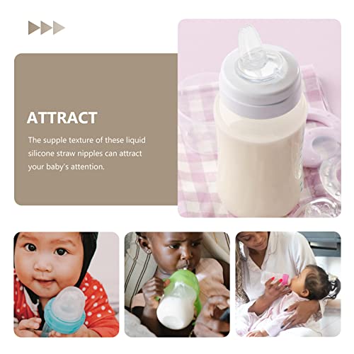 DOITOOL 3 pcs Seguro Grande Calibre Bebê Chupetas Bebê Aprenda Beber Pacifiatórios de Palha de Água