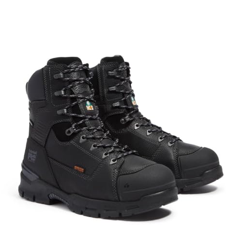 Timberland PRO Timberland PRO Men's Endurance EV 8 Inch Internal Met Guard Composite Safety Toe Waterproof Puncture Resistant CSA Industrial Work Boot, Black, 10 Medium