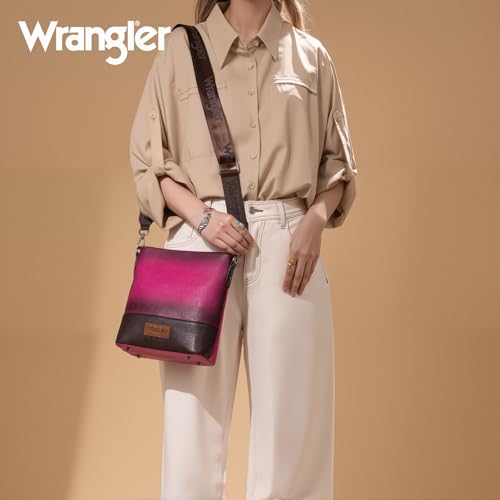 Image of Wrangler Crossbody Purses for Women Two Tone Crossbody Bags Women Purses and Handbags