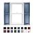 Polaris Homeside Raised Panel Vinyl Shutters (1 Pair) 14-1/2in. x 31in. - 610 Indigo Blue