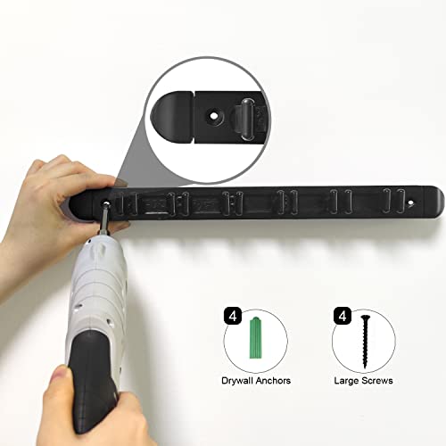 Moyansuper Pool Cue Rack Wall Mounted Rack Billiard/Pool Cue Wall Rack Cue Rest Cue Stick Holder (Black / 6 Cues) #TOP4