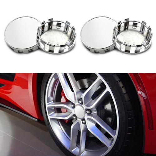 Lecctso 4PCS Wheel Center Caps, Center Caps for Rims, Snap-in Plastic Wheel Center Hub Cap Cover with 2.13 Inch (54mm) Outer Diameter and 1.97 Inch Inner Diameter Universal for Most Cars (Silver)