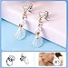PAGOW 2 Pairs Metal Earring Backs for Droopy Ears, Earring Supports Earring Lifters, Earring Backs for Heavy Earrings, Locking Pierced Earring Back for Stretched Earlobes (White Gold)