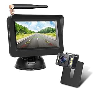 Draadloze back-upcamera, achteruitrijcamera, camera-kit, IP68 waterdicht, LED, super nummerbord, nachtzicht, achterzijde, draadloze autocamera, 10,9 cm, lcd, TFT, wireless achteruitrijcamera, monitor