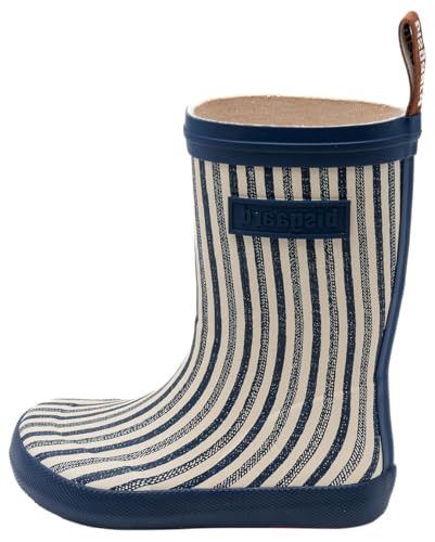 Bottes de pluie Bisgaard Barefoot enfant en caoutchouc rayures marines taille 25 EU Weit