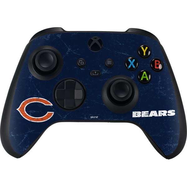 Skinit Decal Gaming Skin Compatible with Xbox Series X Bundle - Officially Licensed NFL Chicago Bears Distressed Design