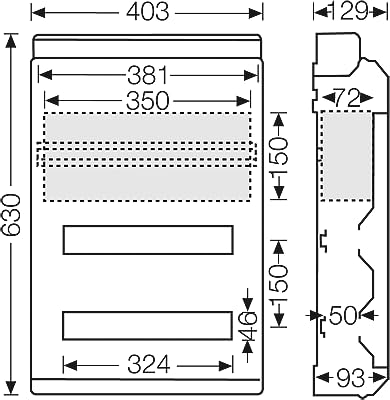 Boîtier de voiture à 2 rangées KV 9350 résistant pour installations extérieures - 3
