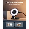 TELESIN C03 Magnetic Phone Beauty Selfie Light Compatible with iPhone Magsafe, CRI97 360 LED Selfie Ring Fill Light with Mirror for Selfies/Photography/TikTok/Zoom Calls/Video Conference(Black)