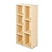 Regał Na Książki Drewniana wielofunkcyjna wielofunkcyjna biblioteczka pionowa regał na książki Duży regał Przechowywania Szafy Półka Podpórka Do Książek (Color : Wood Color)