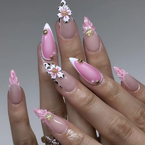 Uñas postizas a presión, pegamentos falsos acrílicos para diseños artísticos, pegamentos acrílicos en uñas para mujeres, transparentes