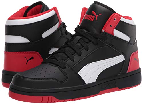 Image of PUMA Rebound Layup SL Mens Sneaker 115 DM US BlackWhiteHigh Risk Red