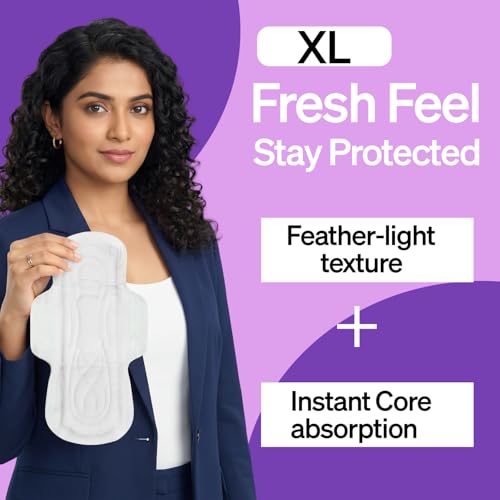 Image of Namyaa Sanitary Pads XL 290mm - Extra Long, Ultra Thin, Winged & Leak-Proof Pads for Heavy Flow - Breathable, Rash-Free Comfort (40 Pads)