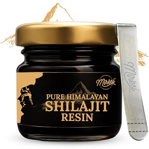 Miresi Himalayan Shilajit Resin for Men & Women - Gold Grade | 85+ Trace Minerals & Fulvic Acid | Enhances Energy, Stamina, Immunity & Cognition | Lab-Tested & Pure | 30 g