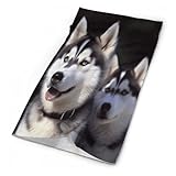 VTCTOASY Husky Dog Neck Gaiter Personalized Soft Windproof Face Covers Cozy Winter Neck Warmer Gator Scarfs Multipurpose Fashion Breathable Bandana Face Mask Scarf for Adult