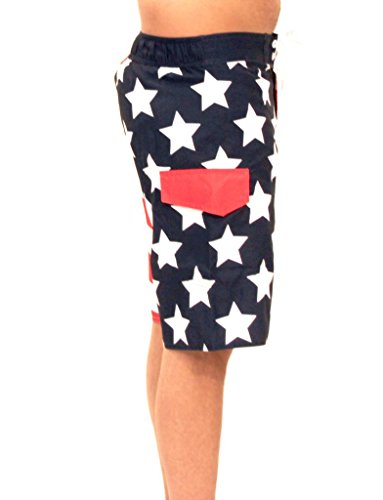 USA American Flag Stars and Stripes Mens Boardshorts Swim Shorts (Adult Medium)2