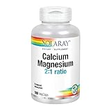 Solaray Calcium and Magnesium AAC Capsules, 180 Count (Packaging May Vary)