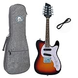 Batking Mandolin 8 Strings Acoustic Electric Mandocaster Instrument for Beginner Adults(Sunburst)