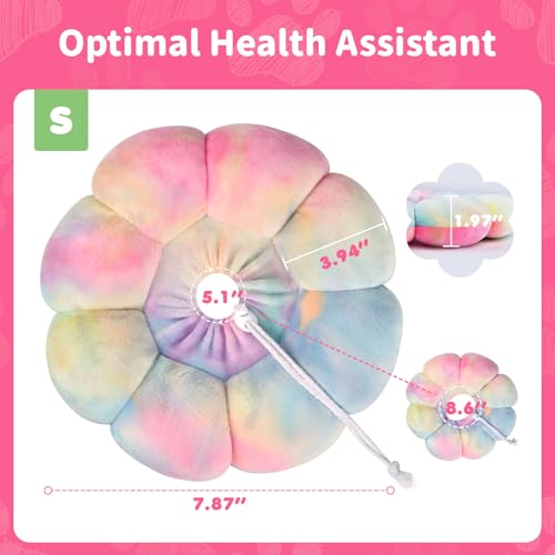 Image of Dog Cat Surgical Recovery Cone Dog Protective Collar, Pet Recovery E-Collar Soft Neck Cone to Stop Licking Wound for Cats & Kittens Small Dog After Surgery (Pinkblue, S)