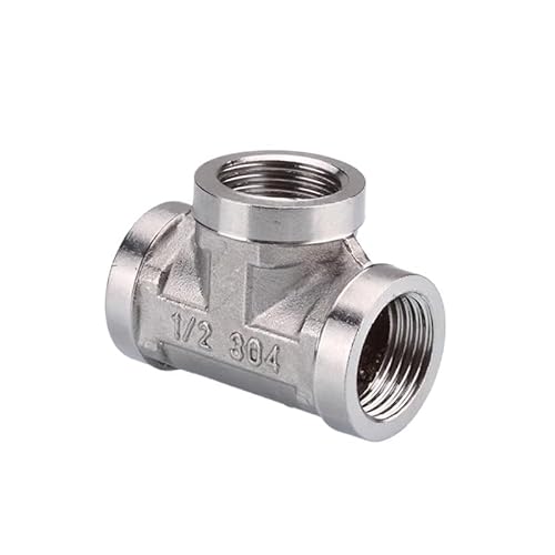 1/2 3/4 BSP 304 Stainless Steel Female Male Thread Tee Type Reducing Elbow Butt Joint Adapter Adapter Coupler Plumbing Fittings(2)