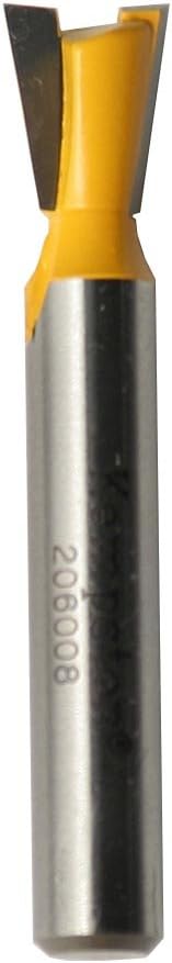 Kempston 206006 Dovetail Bit, 1/4-Inch Shank, 1/4-Inch Cutting Diameter by 5/16-Inch Cutting Length by 7.5D - Straight Router Bits - 
