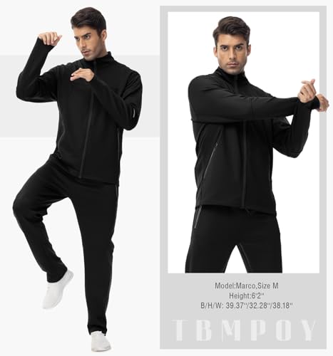 Image of TBMPOY Men's Tracksuits Sweatsuits for Men Sweat Track Suits 2 Piece Casual Athletic Jogging Outfits Full Zip Sets