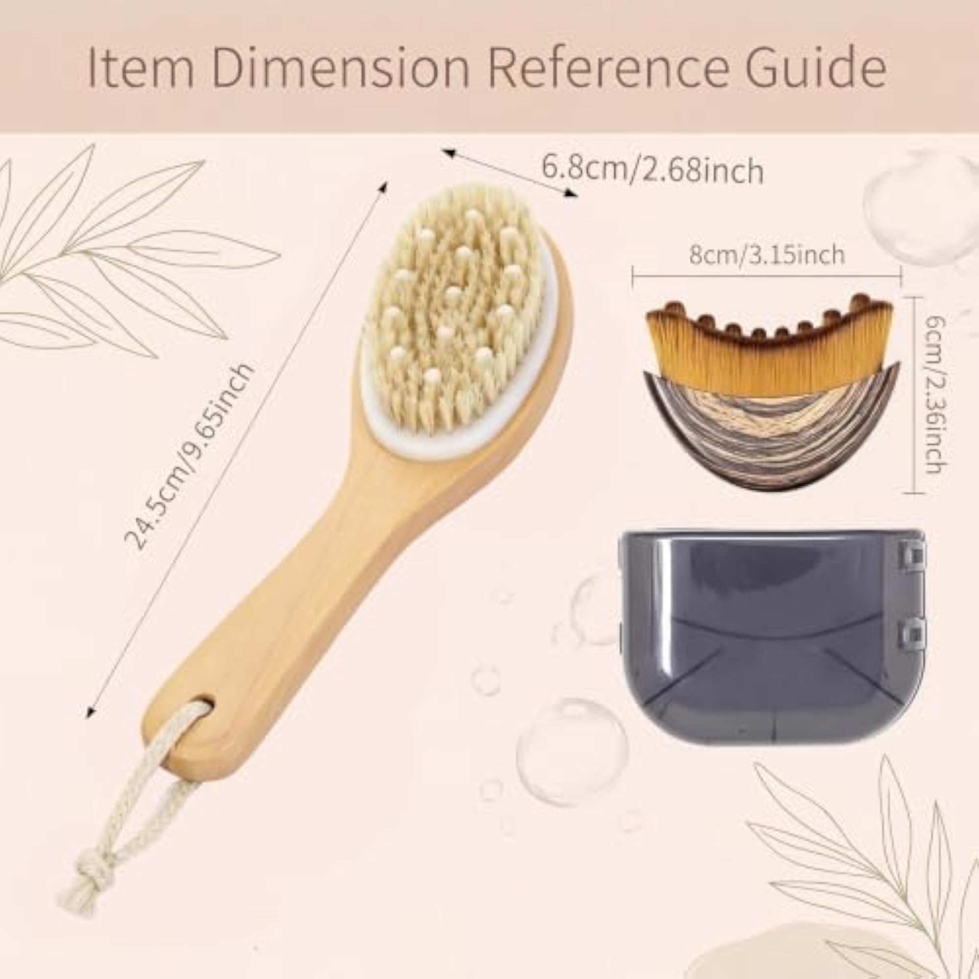 2PCS Dry Brushing Body Brush Set