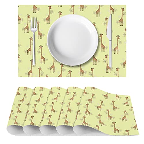 Set de table isolant lavable en tissu Oxford lot de 4