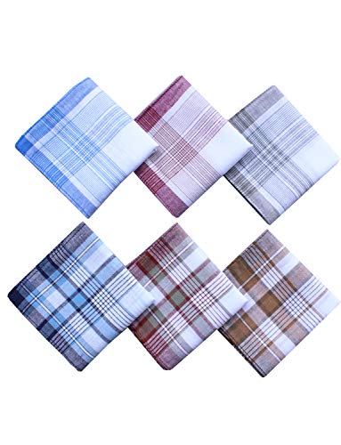 Assorted Mens Classic Striped Border Cotton Handkerchiefs - Thumbnail 2