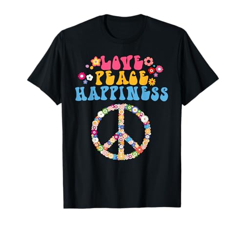 Disfraz Divertido Hippie para Hombre y Mujer Camiseta