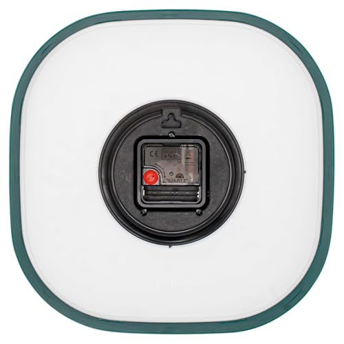 Image of TEKCOOL Plastic Analogue Wall Clock 12 inch Silent Quartz Decorative Wall Clock Non-Ticking Classic Clock Battery Operated Round Easy to Read for Room /Home /Kitchen /Bedroom /Ofice /School.White green 