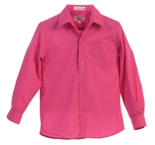 Image of Gioberti Boys Long Sleeve Solid Dress Shirt