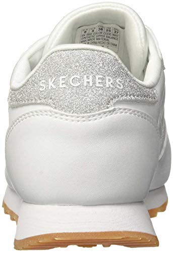 Miniatura 2 de Skechers OG 85 OLD SCHOOL COOL, Zapatillas para Mujer, Blanco (White Duraleather/ Silver Glitter Trim), 38 EU