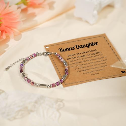 Image of Nature Stone Bracelet, Trendy Teen Girl Gift Ideas with Quote Card for Birthday Christmas Easter Valentines