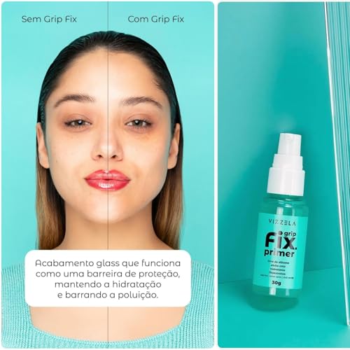Primer Grip Fix Vizzela 30g - Primer Facial Hidratante Fixador de Maquiagem