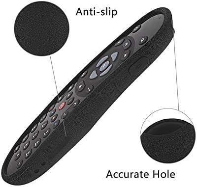 Remote Control Protective Cover Shockproof Case for Sky Q Touch and Non-Touch Controller Skin-Friendly Anti-Lost With Hand Loop (Black)