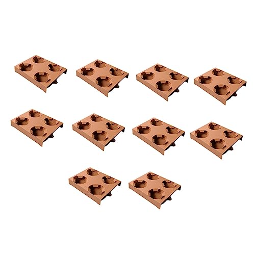 PRETYZOOM 10 Pcs Drink Cup Holder Paper Cup Tray Milk Tea Holder Takeout Beverage Carrier