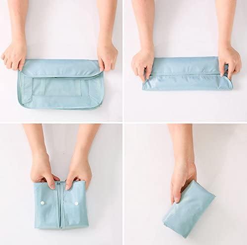 Miniatura 8 de LANGUGU - Organizadores de compresión para equipaje de viaje, 6 unidades, bolsas de malla para ropa, equipaje, cubos de embalaje de viaje con bolsa