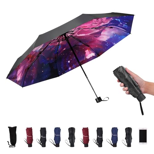 SY COMPACT Travel Umbrella - Lightweight Portable mini Compact Umbrellas (Peony)