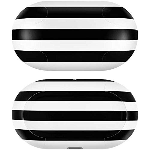 Skinit Decal Audio Skin Compatible with Samsung Galaxy Buds+ - Officially Licensed Skinit Originally Designed White and Black Stripes Design