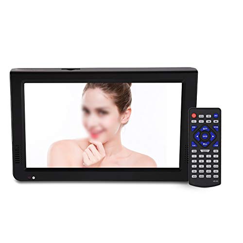 10 Zoll Tragbarer DVB-T/T2 Fernseher,HD TV LCD Fernseher Digital Analog Fernseher Auto DVB-T/T2 TV mit Halter,Unterstützt 1080P Video/AVI/MP4/